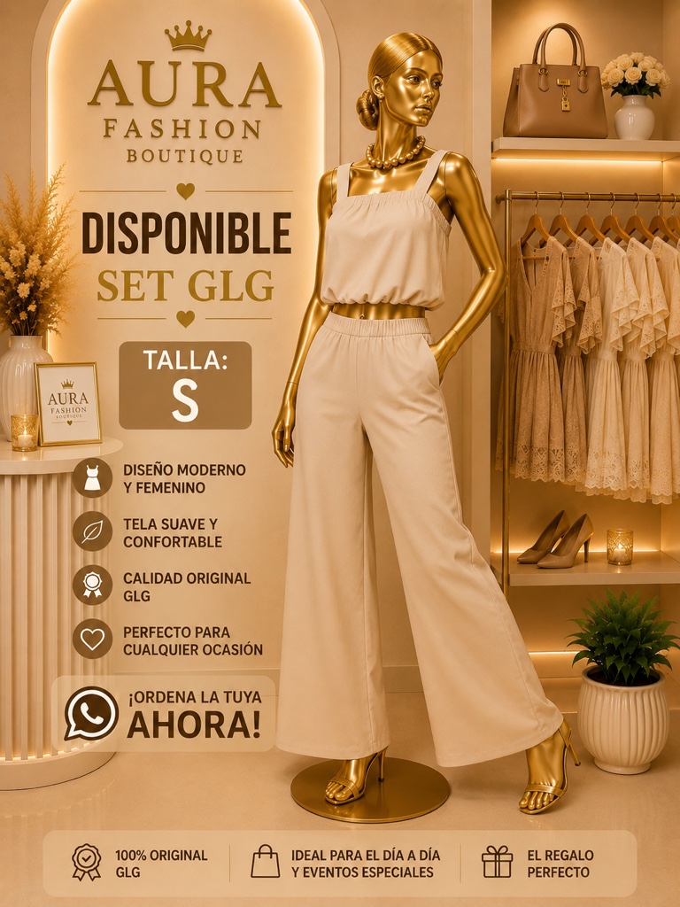 GLG set palazo beige