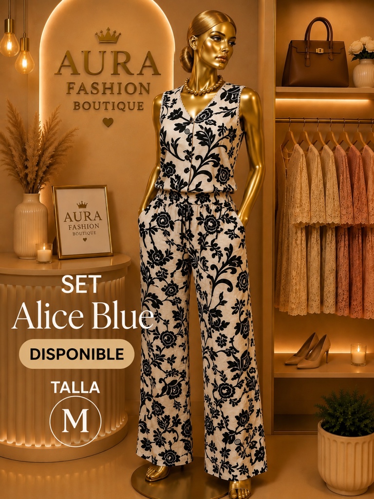Set Alice Blue floral