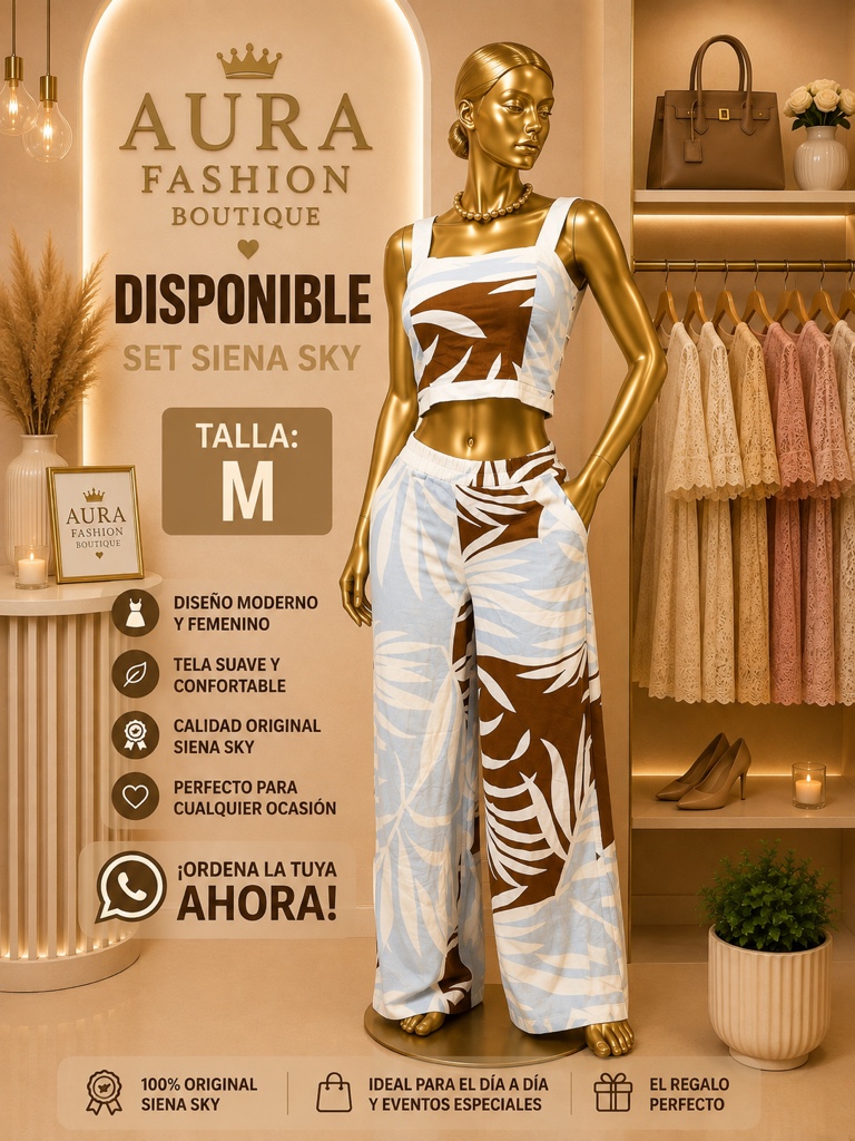 SET Siena Sky set blanco y marron