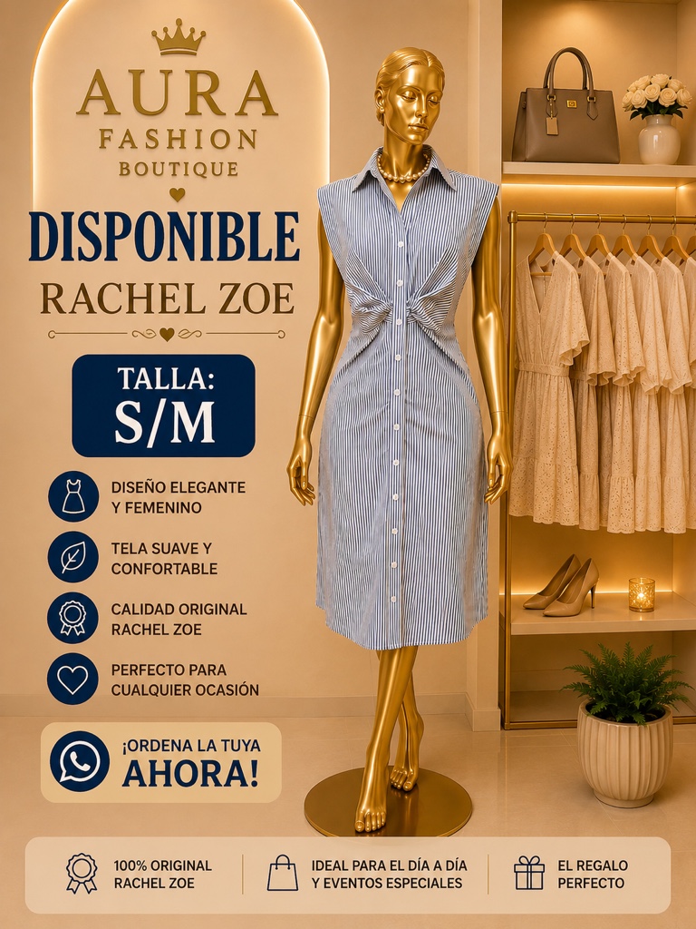 Rachel Zoe vestido rayas azul