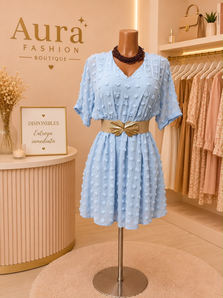 Vestido azul celeste