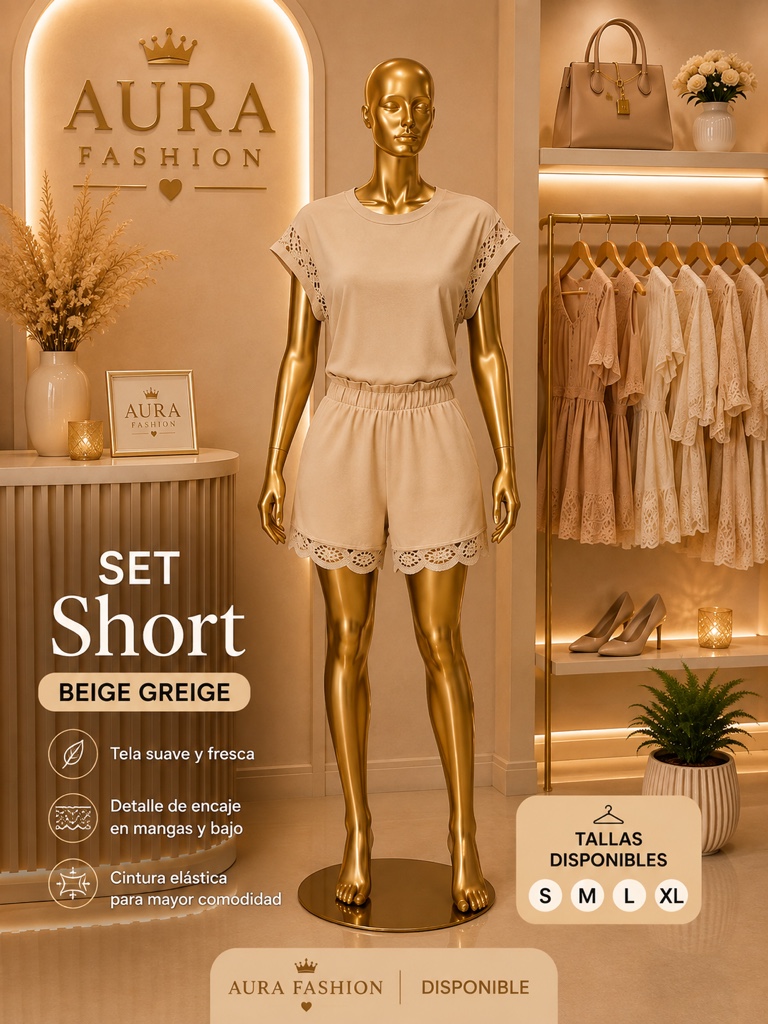 Set short beige
