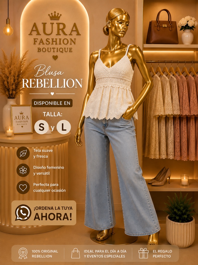 Blusa Rebellion crema