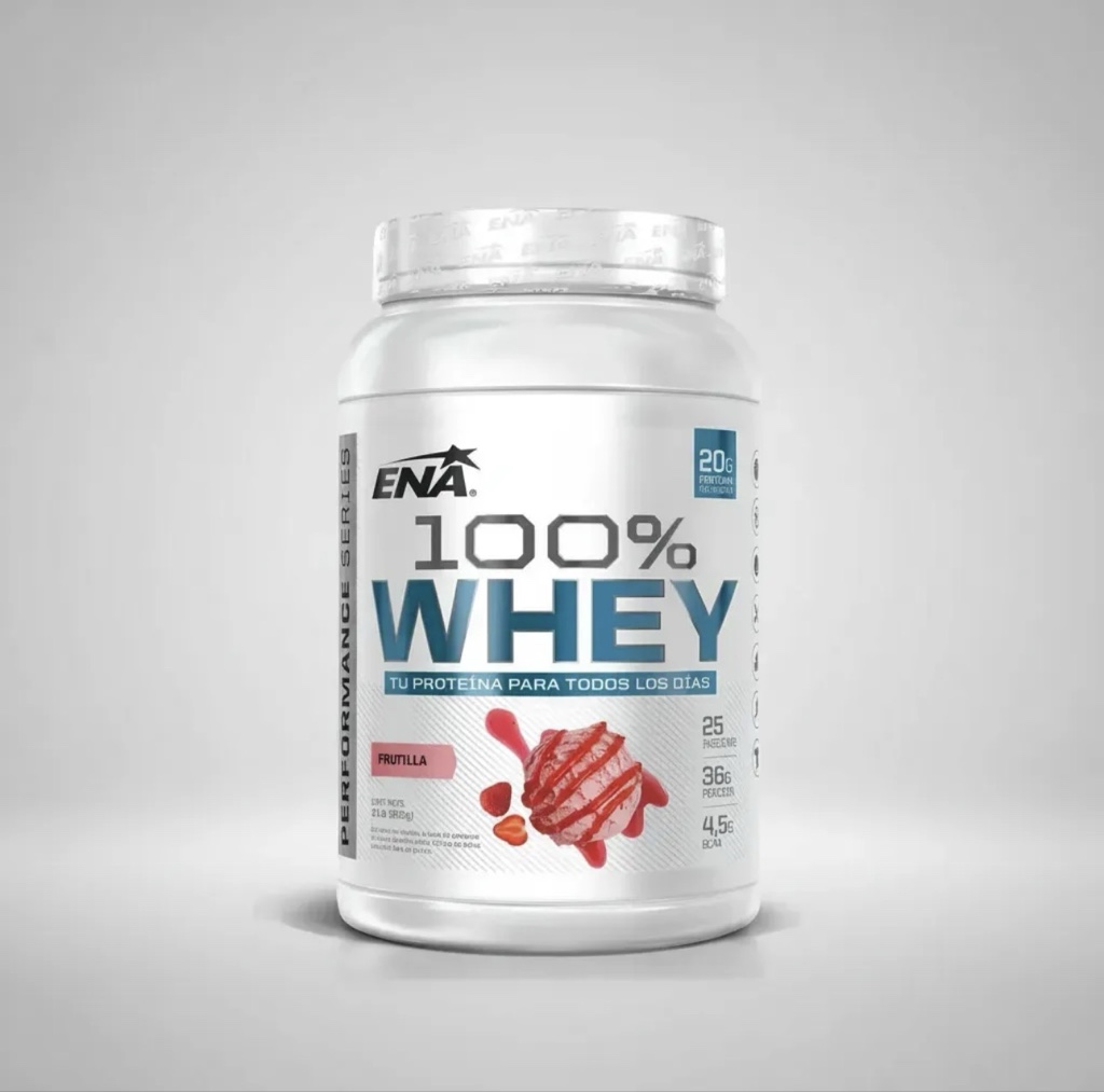 Proteina ENA 100% Whey Frutilla 2lb
