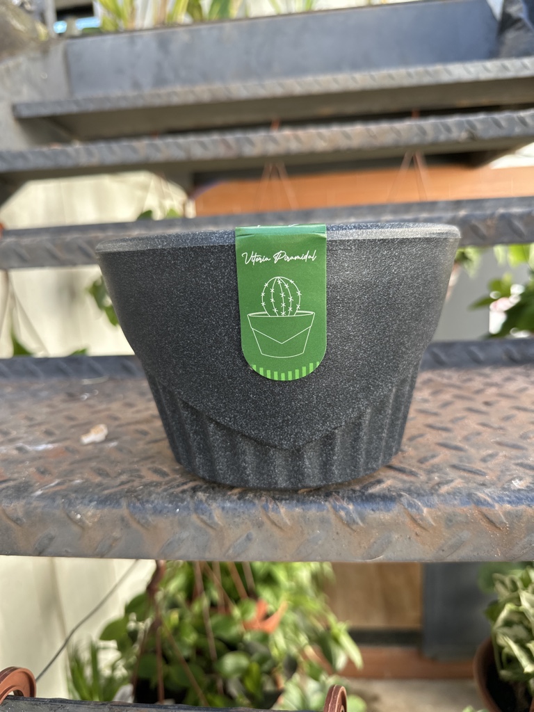 Cachepô Vitória Cinza Granito
