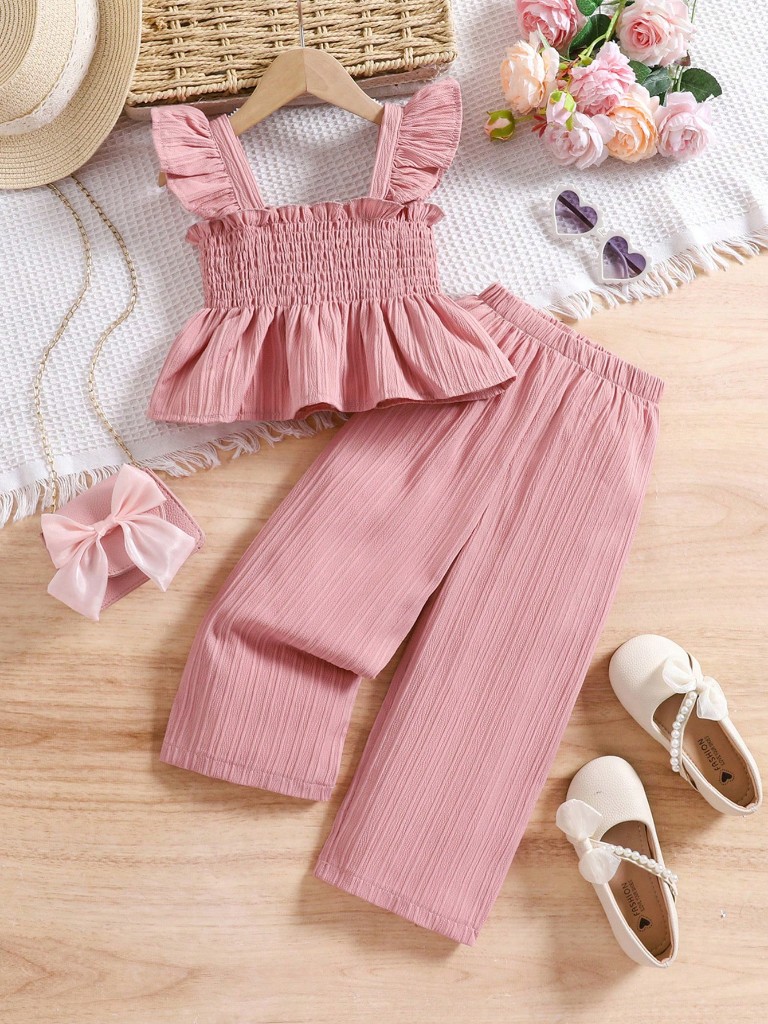 Conjunto de Mono con Blusa rosa vieja
