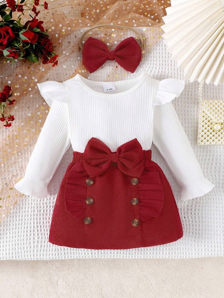 Conjunto de 3 Piezas de Bebé Niña