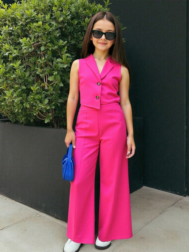 Conjunto Elegante fucsia