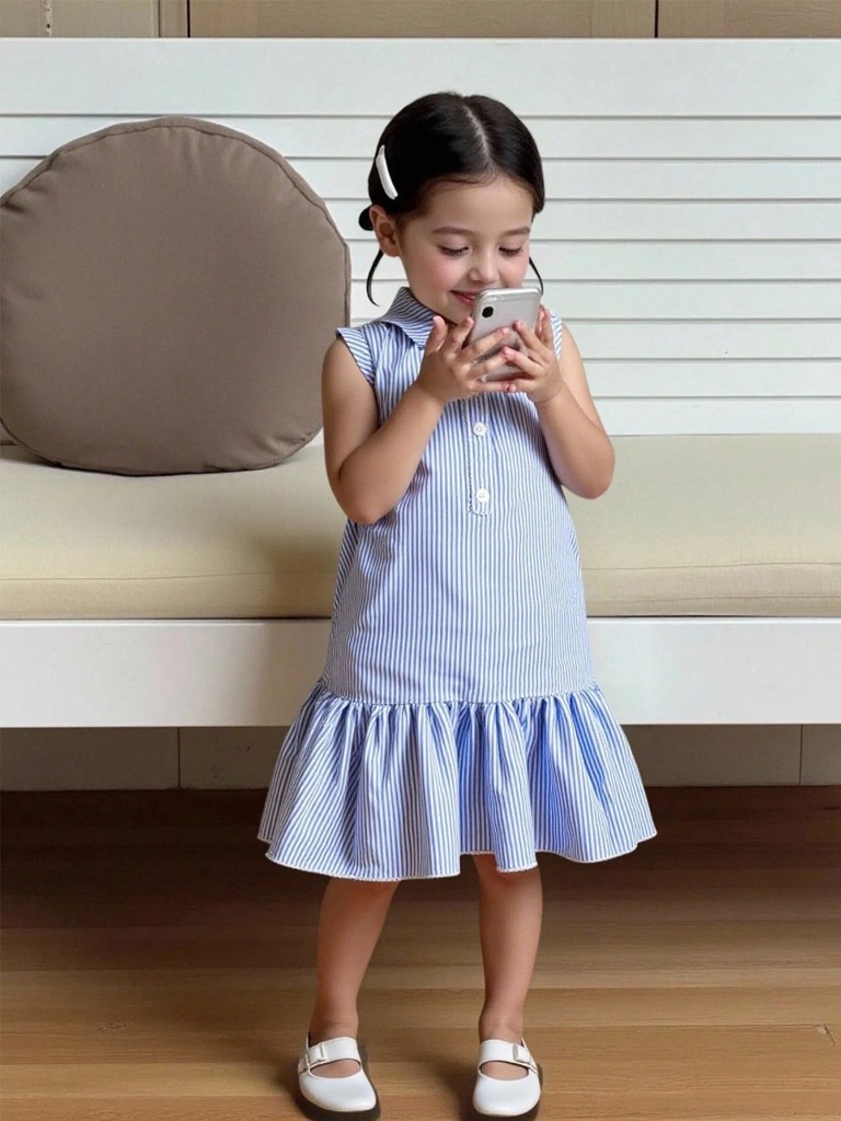 Vestido estampado azul