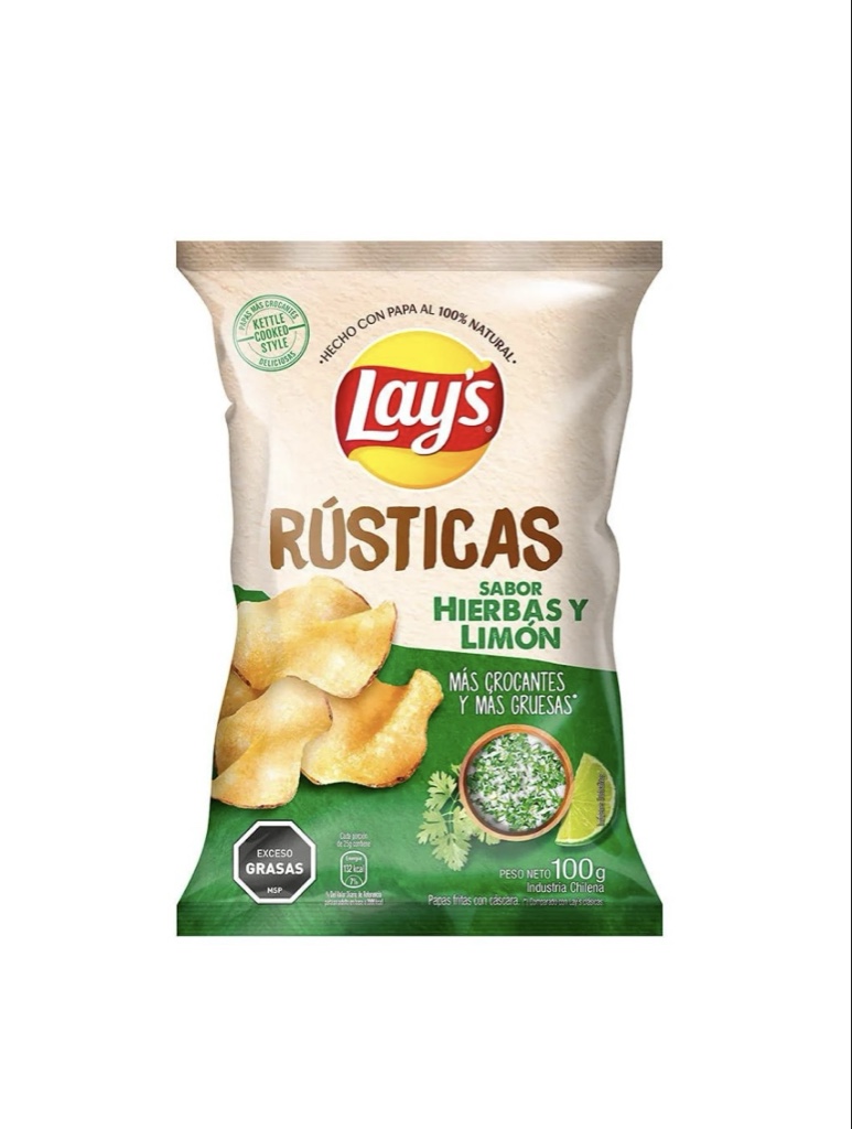 Lays Rústicas Limón y Hierbas 77g