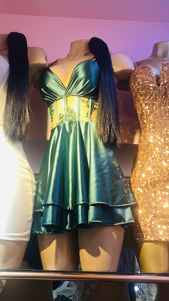 Vestido satin corset
