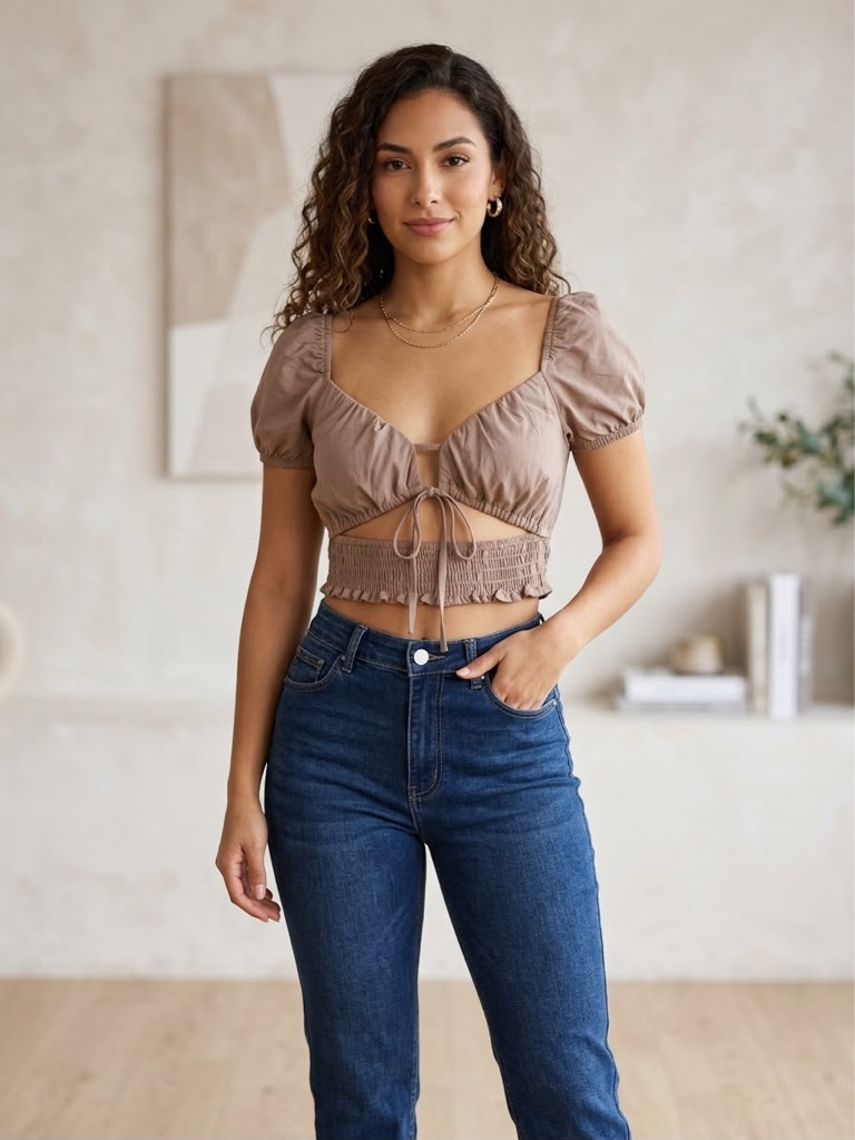 crop top iris hueco adelante