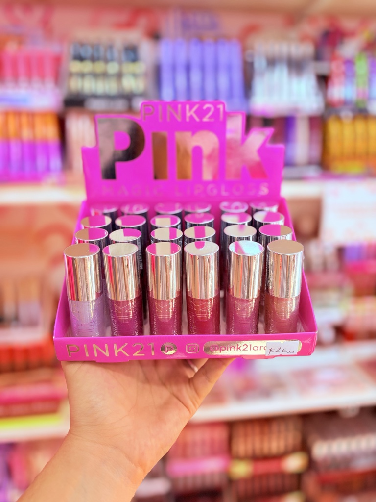 PINK21 gloss con glitter