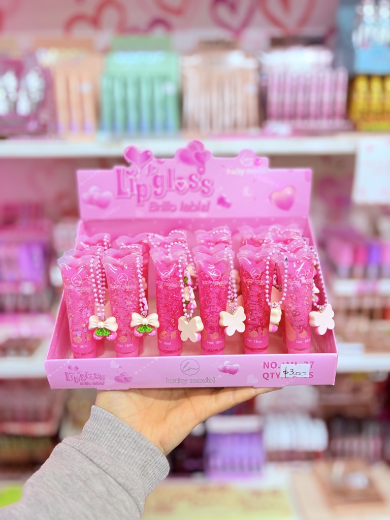 Lip gloss con moño