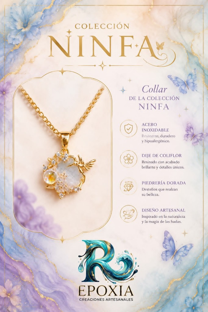 Collar Colibrí Dorado
