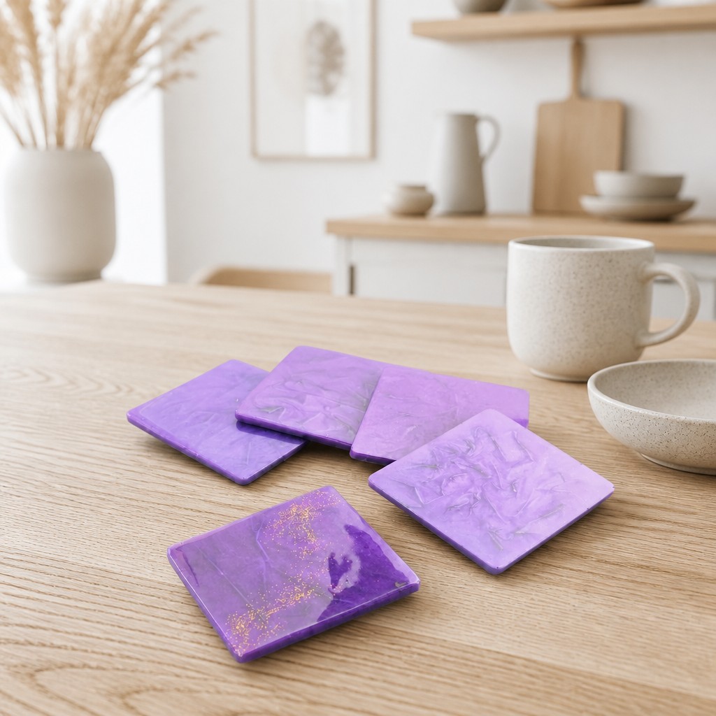 Kit Portavasos Efecto morado