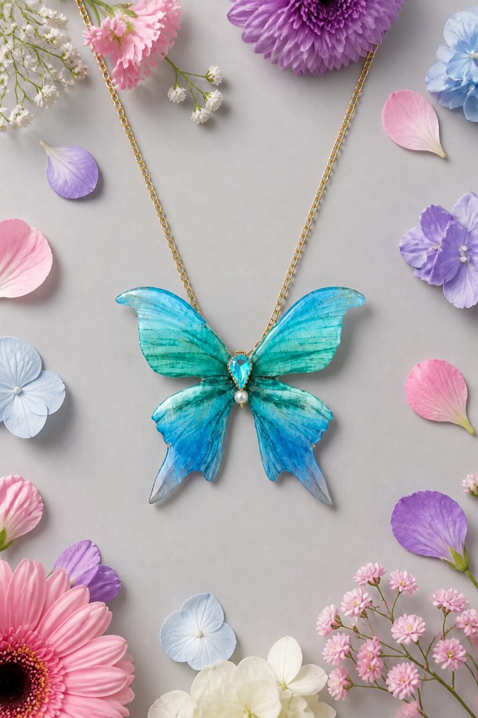 Collar Mariposa Verde