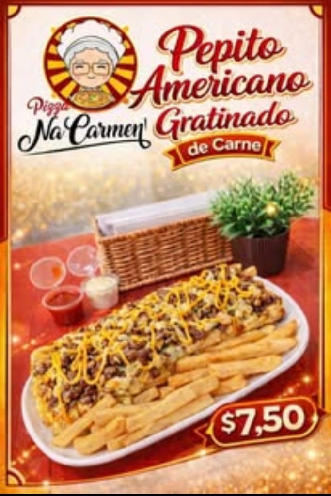 Pepito Americano Gratinado de Carne