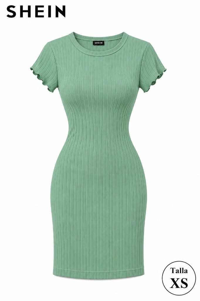 SHEIN vestido verde COD 1023