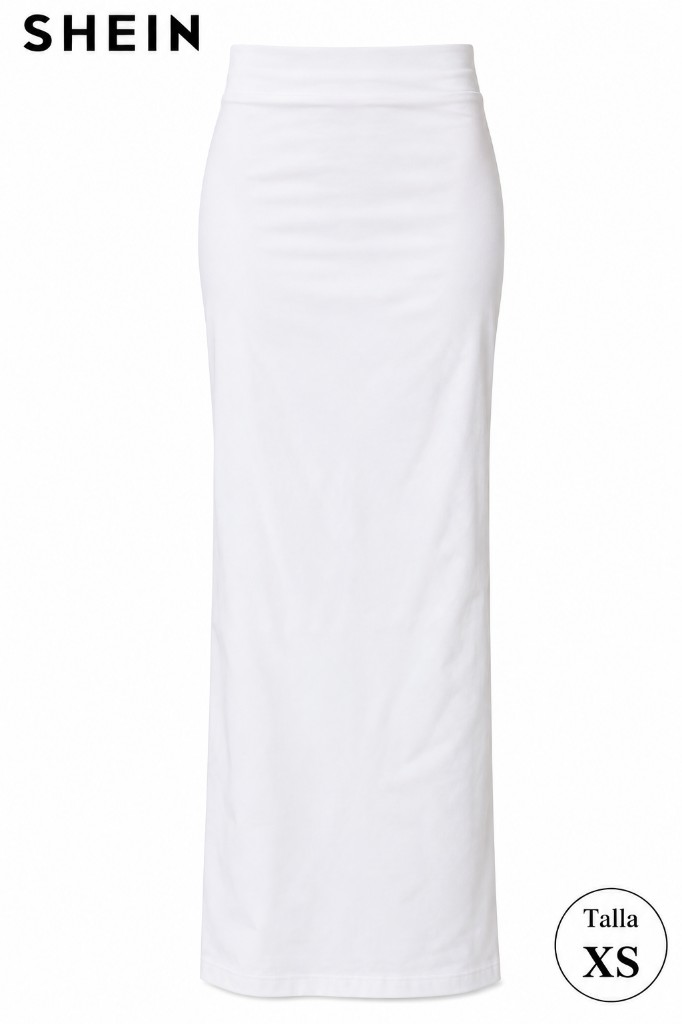 SHEIN falda blanca larga COD 1022