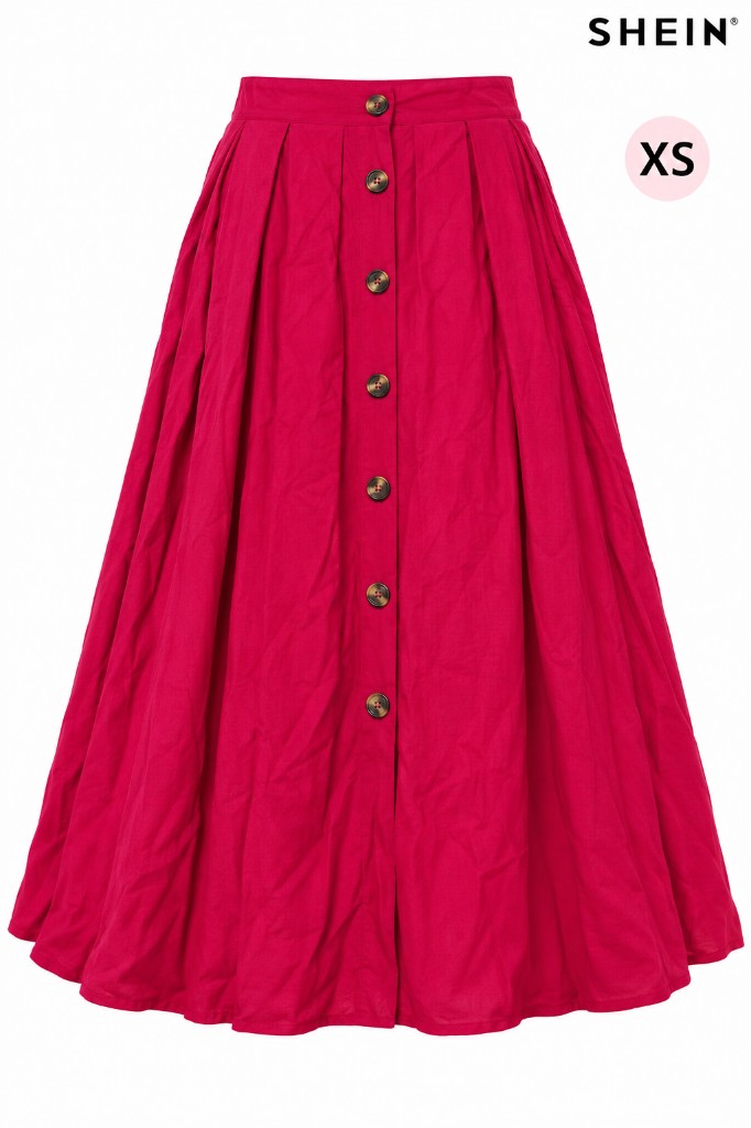 SHEIN larga color corinto botones -COD 1003