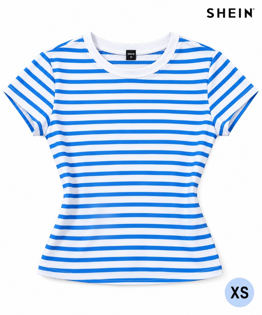 SHEIN camiseta rayas azul - COD-1000