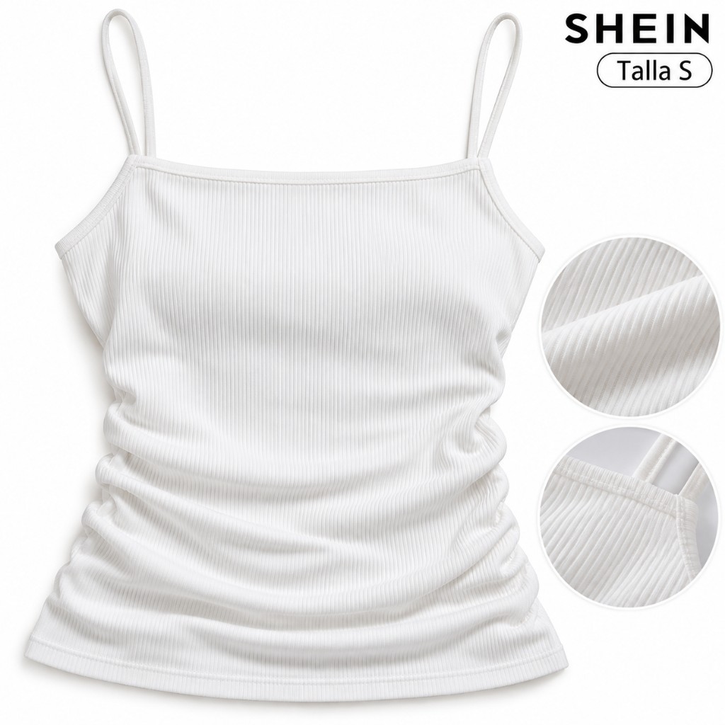 SHEIN blusa blanca tiras COD 1028