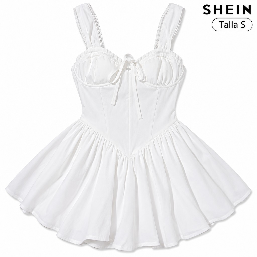 SHEIN vestido blanco COD 1027