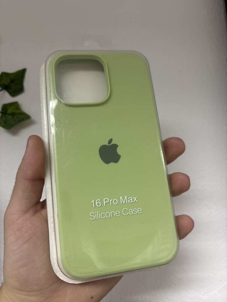 Case silicona 16 pro Max lima pastel