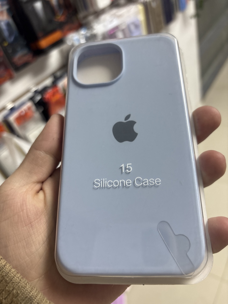 Case iPhone 15 celeste pastel