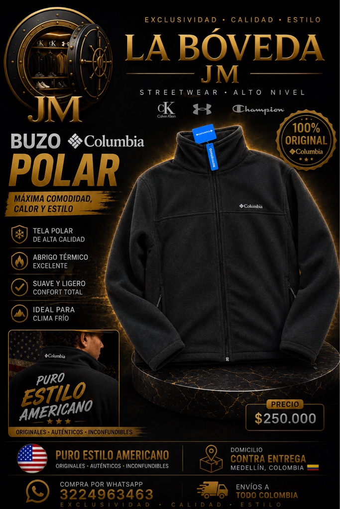 Columbia buzo polar negro