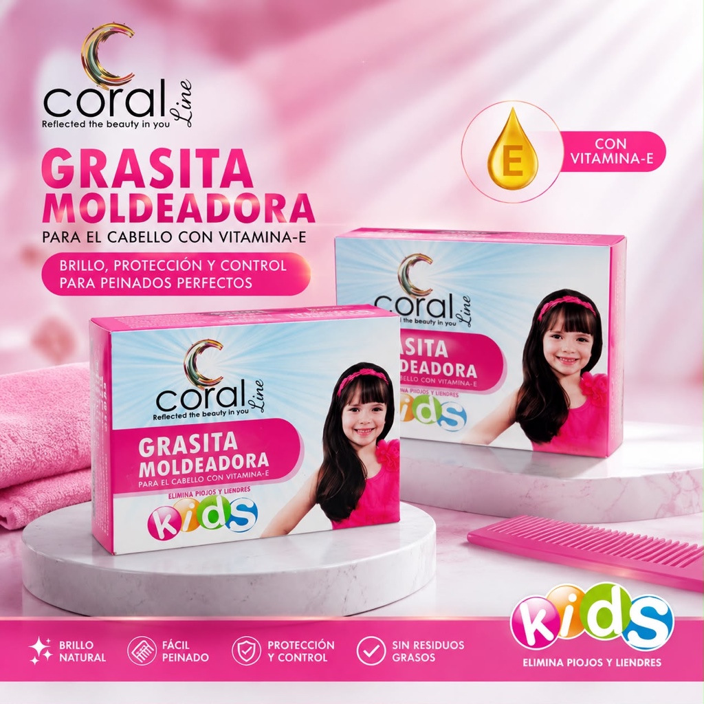 Coral Kids grasita moldeadora rosa