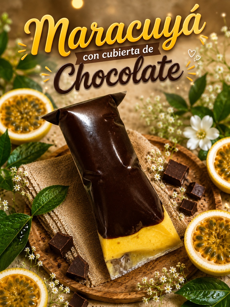 Maracuya con cubierta de chocolate