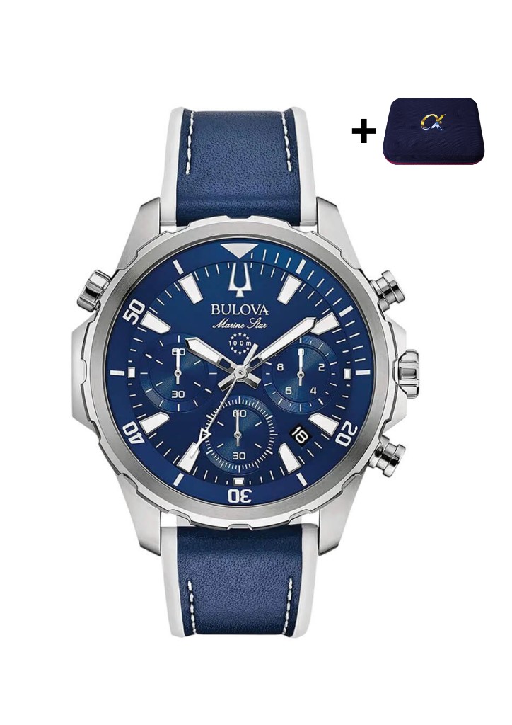 Bulova96B287 (Plateado con esfera azul)
