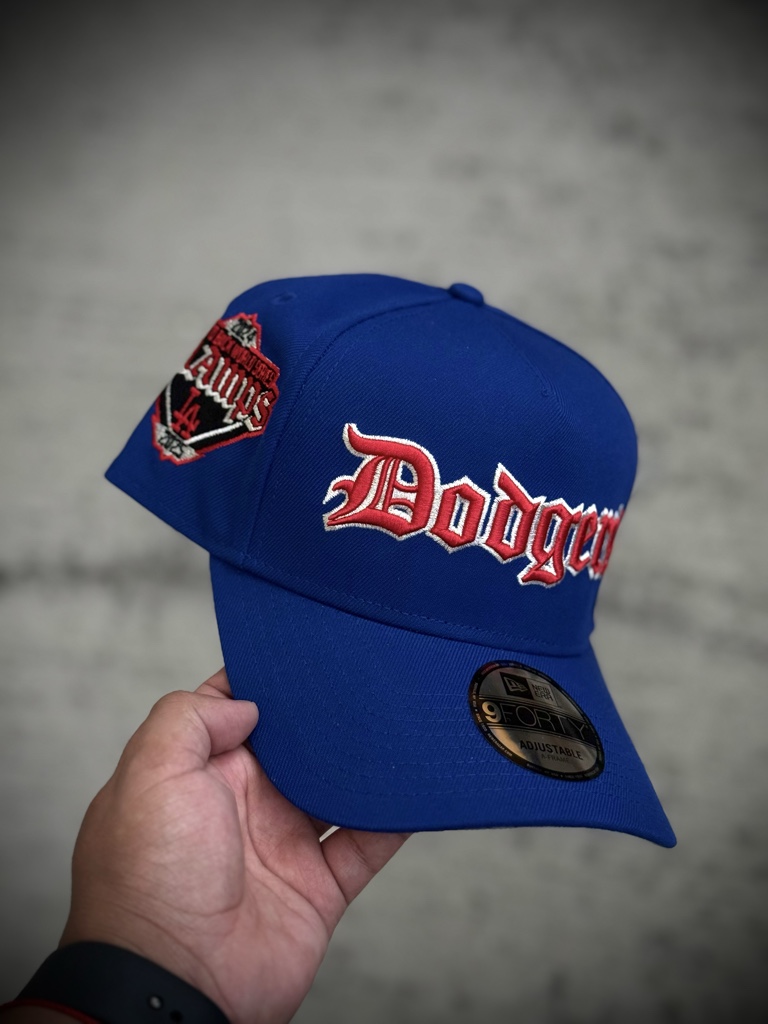 9Forty Dodgers Gothic Script Blue