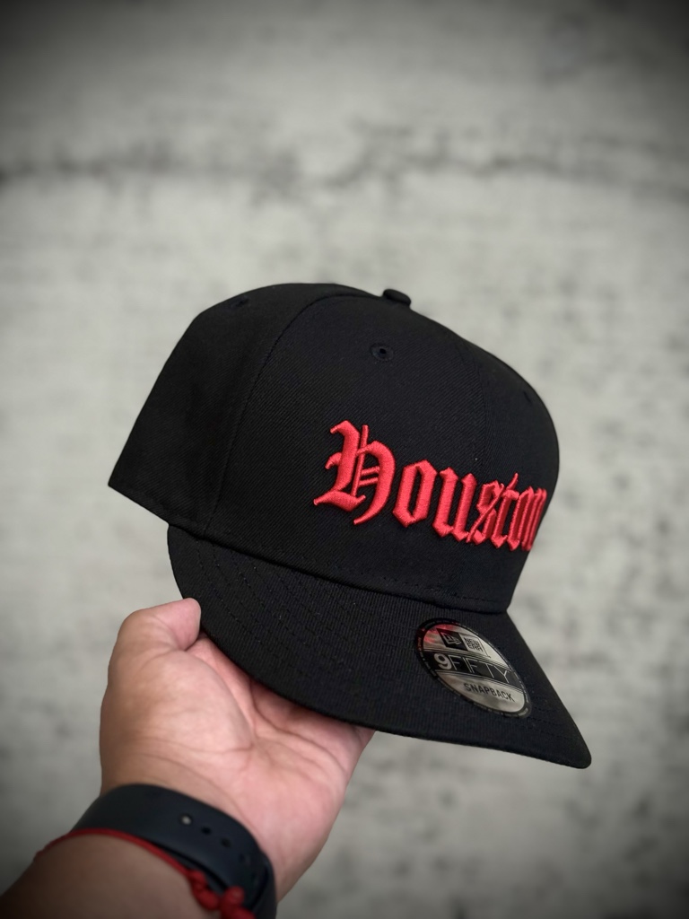 9Fifty Houston Script Red