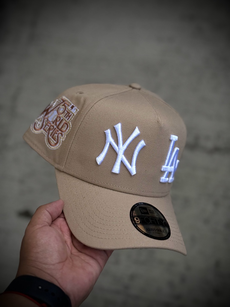 9Forty Dual Logo NY x LA Beige