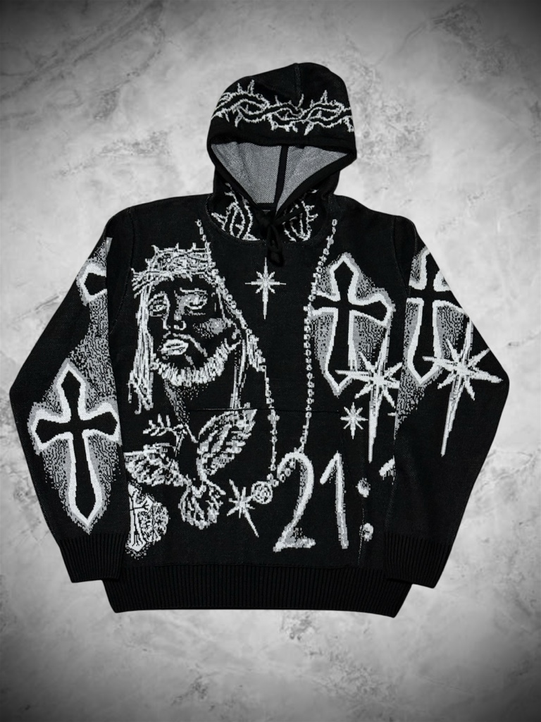 Hoodie Black Graphic