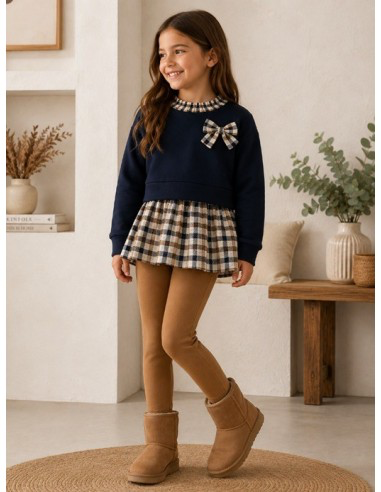 Conjunto leggings cuadritos