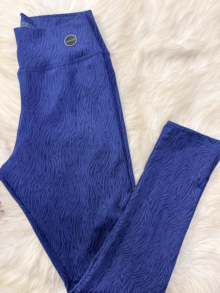 Calza cebra  azul talle L