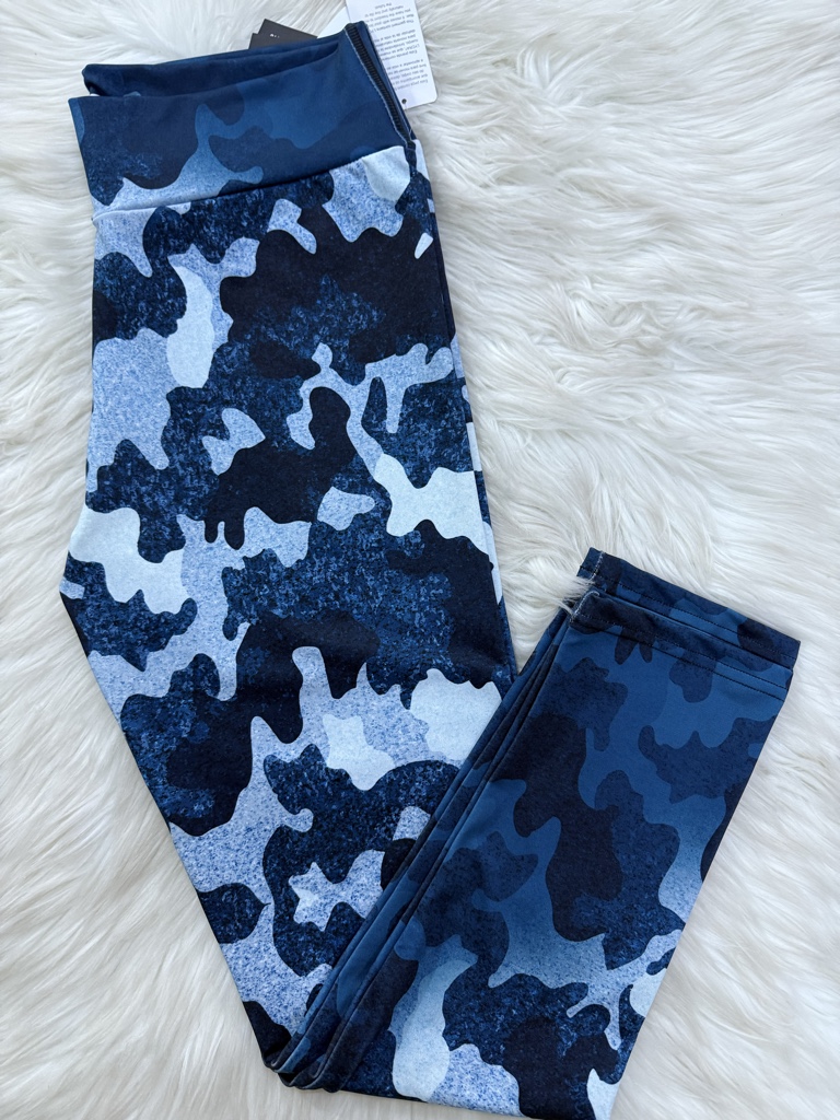 Calza camuflada azul talle L