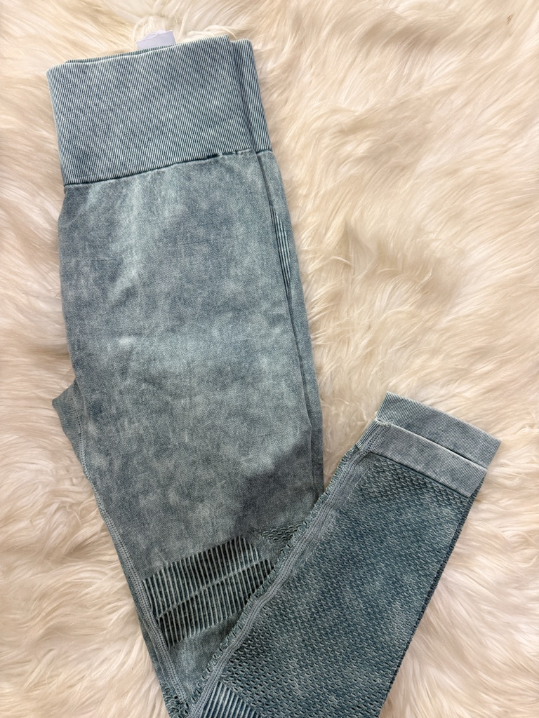 Calza con frunce verde talle L