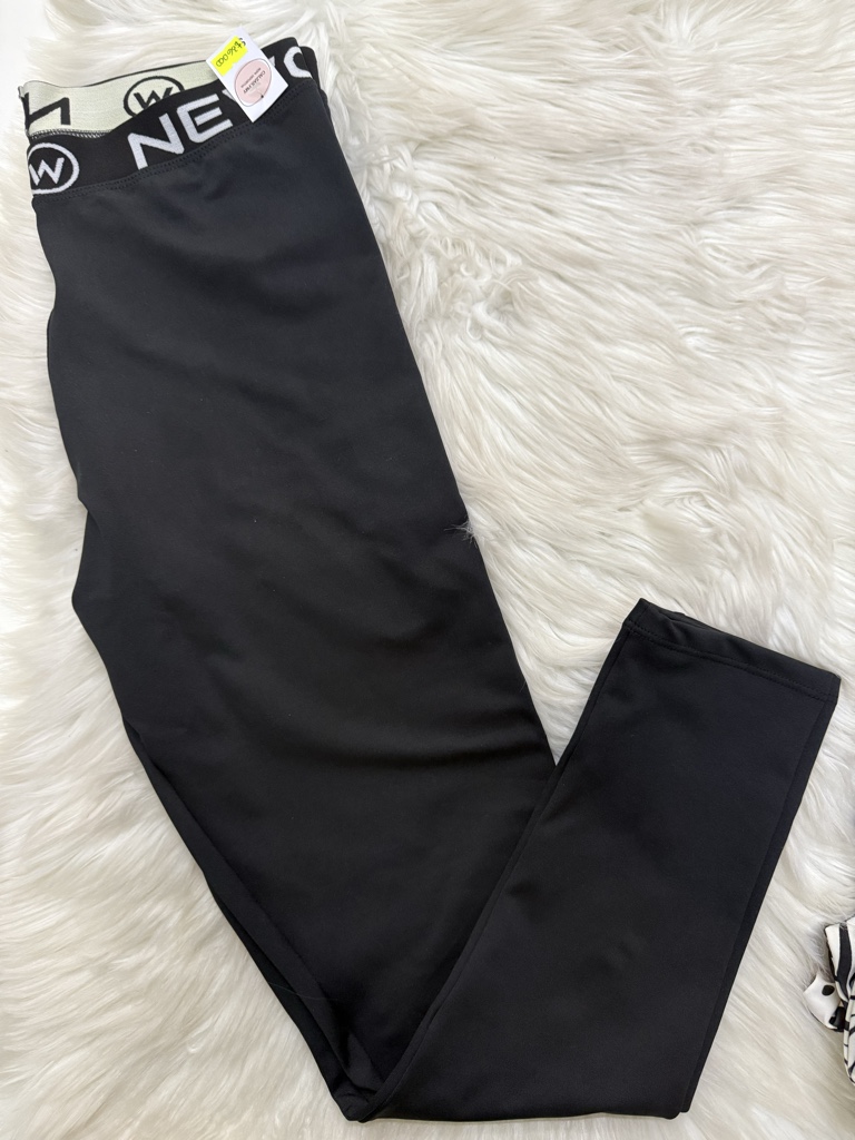 calza negra con elástico en la cintura talle XL