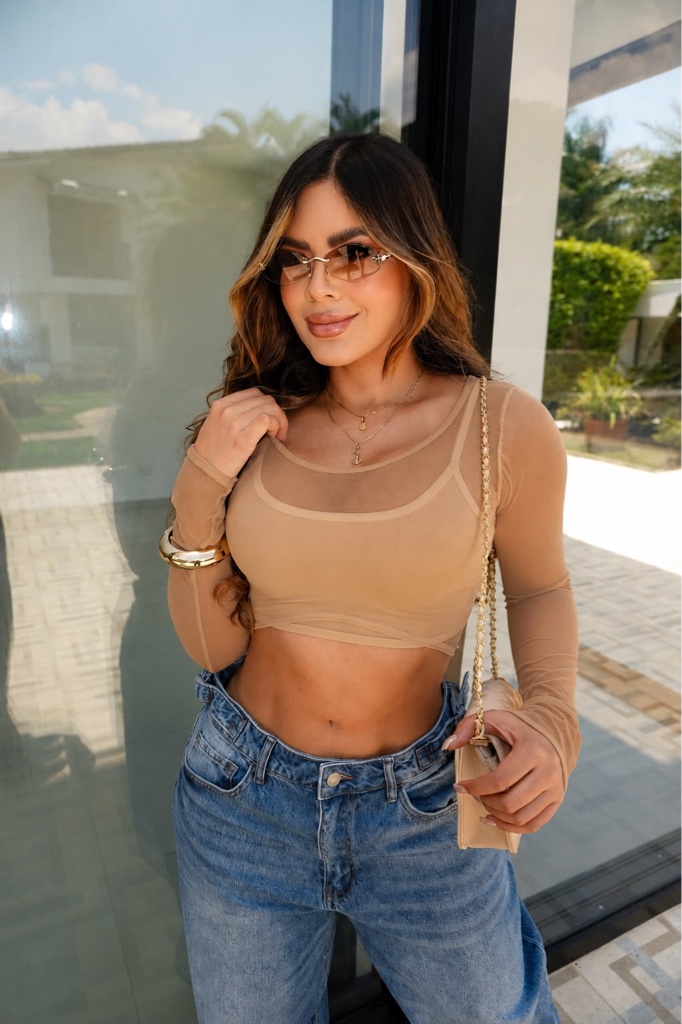 BLUSA CORTA MANGAS + TOP