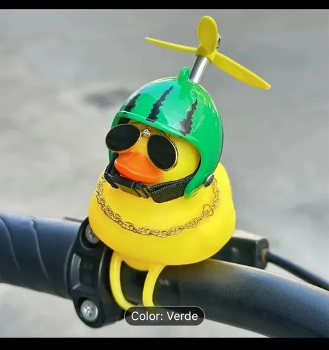 Casco pato verde accesorio