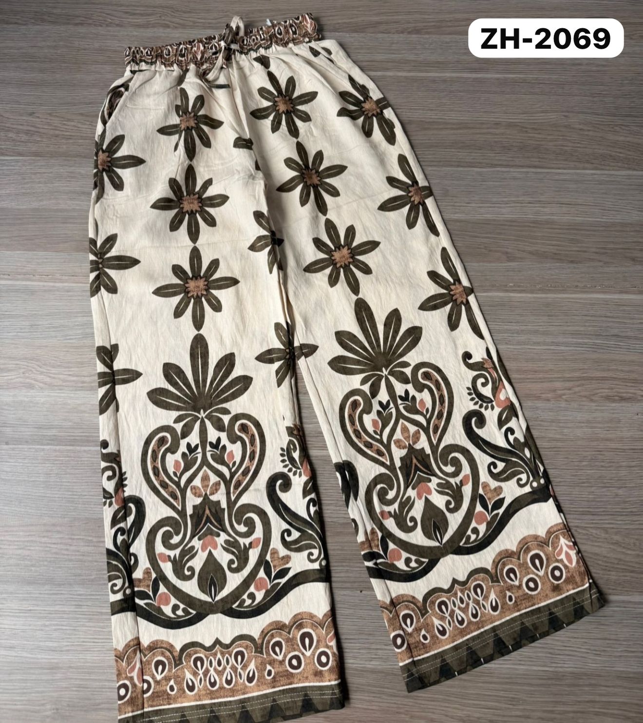 Pantalón palazzo estampado floral ZH-2069