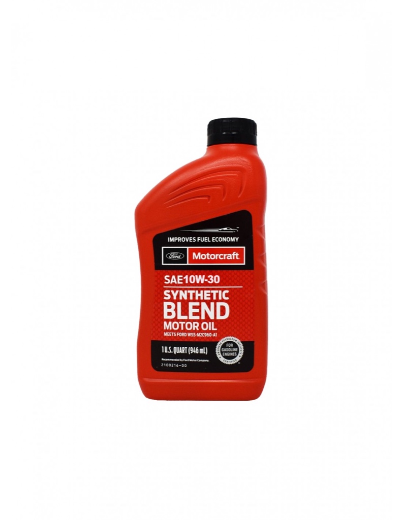 Motorcarft 10w30 synthetic blend 1/4, caja 12/1