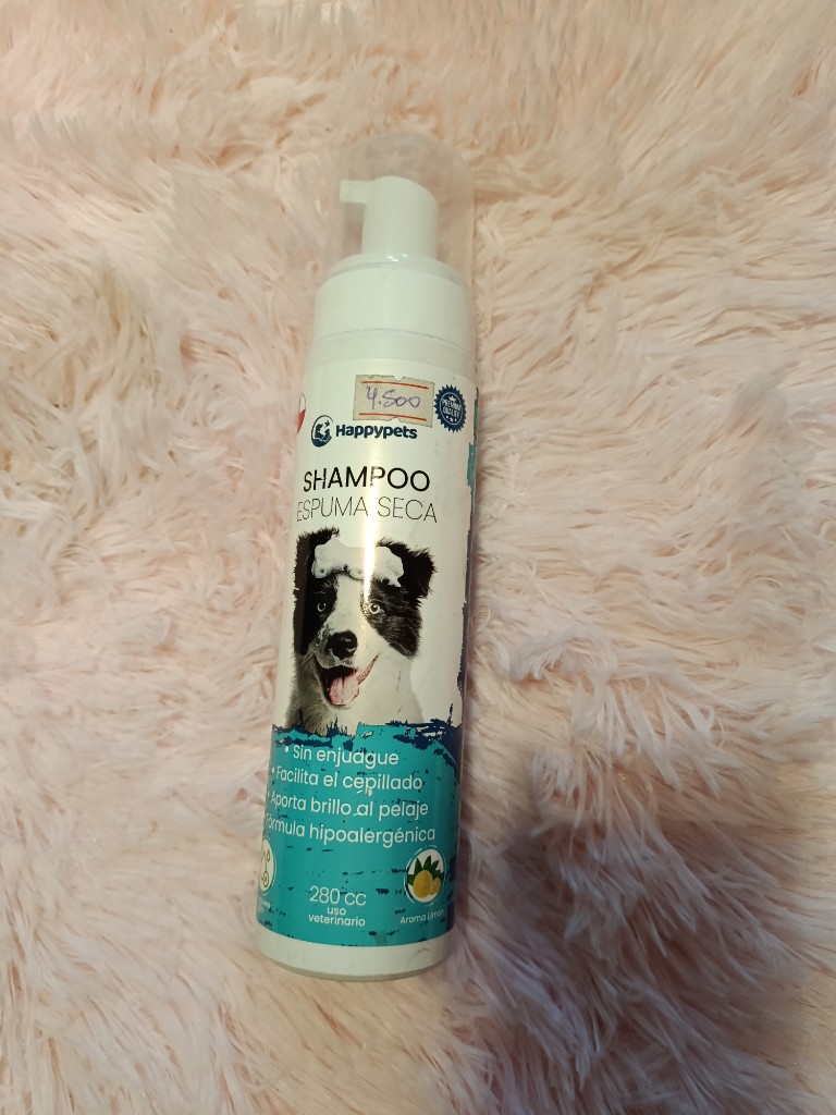 Happypets shampoo espuma seca 280 cc