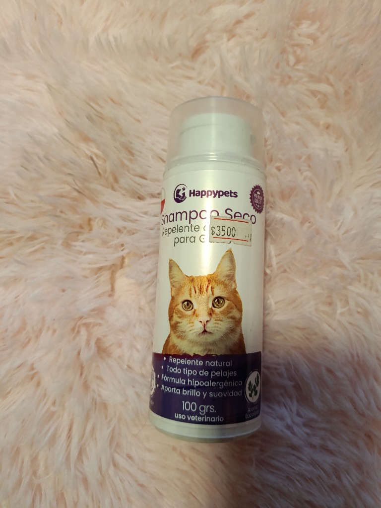 Happypets shampoo seco gatos