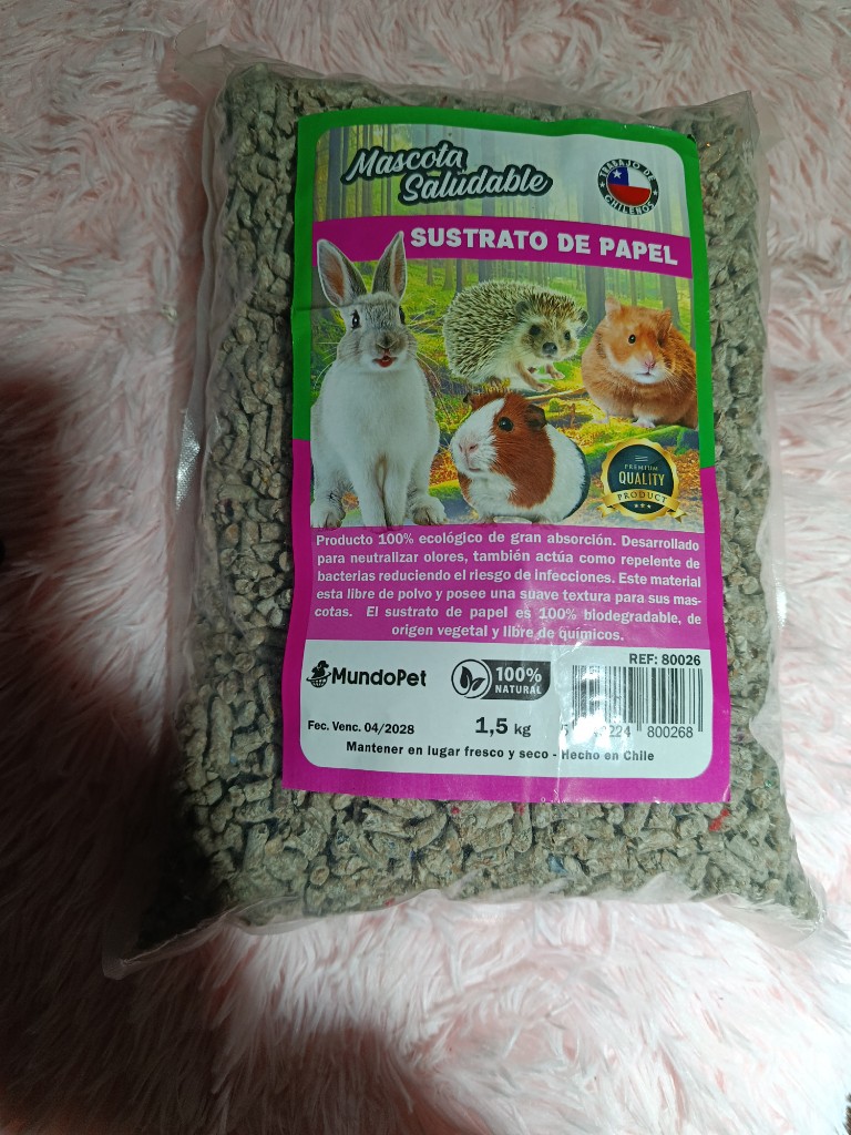 MundoPet sustrato de papel 1,5 kg